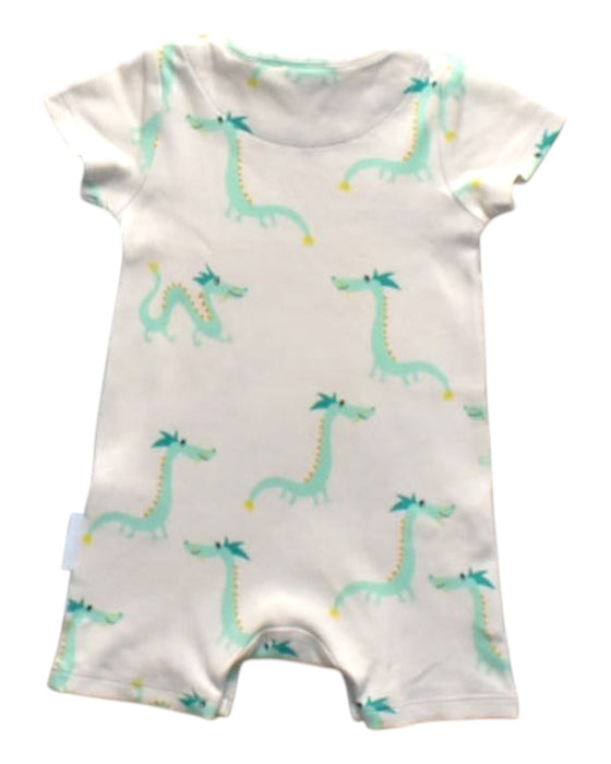 A White Short Sleeve Rompers from Sea Apple in size 0-3M for boy. (Back View)