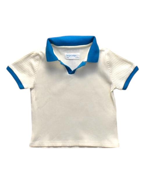A Blue Short Sleeve Polos from Gingersnaps in size 6-12M for boy. (Front View)
