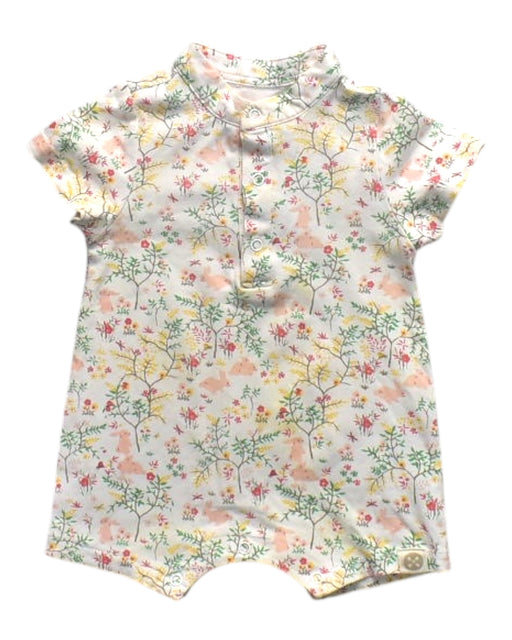 A Multicolor Short Sleeve Rompers from Le Petit Society in size 3-6M for girl. (Front View)