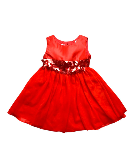 A Red Sleeveless Dresses from bloomB in size 2T for girl. (Front View)