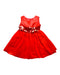A Red Sleeveless Dresses from bloomB in size 2T for girl. (Front View)