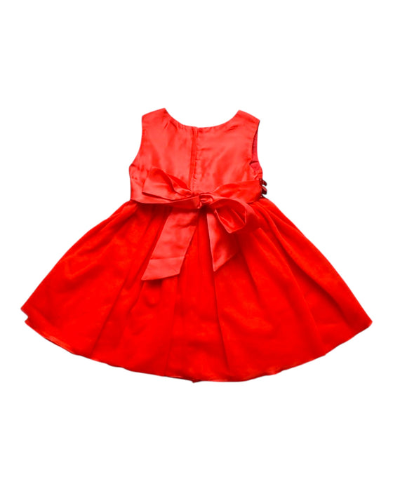 A Red Sleeveless Dresses from bloomB in size 2T for girl. (Back View)