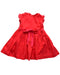 A Red Sleeveless Dresses from Château de Sable in size 6-12M for girl. (Back View)