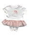 A White Short Sleeve Bodysuits from Mothercare in size 6-12M for girl. (Front View)