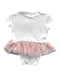 A White Short Sleeve Bodysuits from Mothercare in size 6-12M for girl. (Back View)