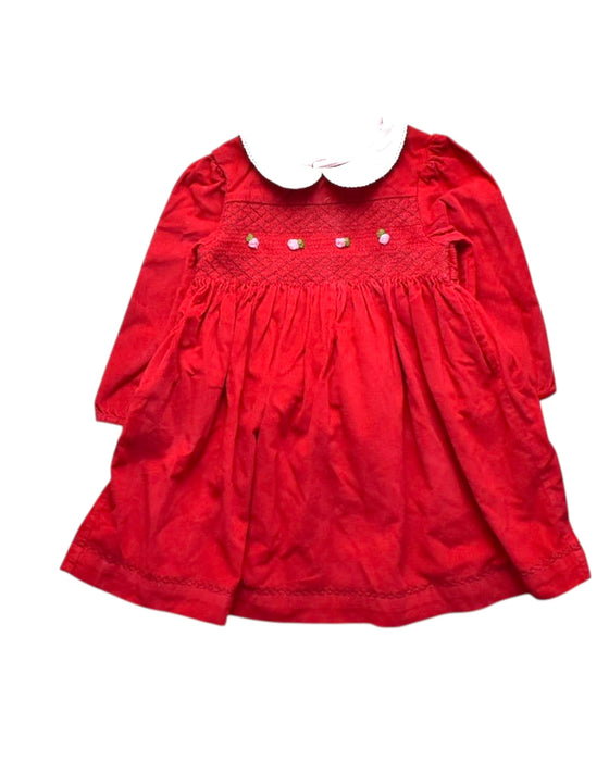 A Red Long Sleeve Dresses from Jojo Maman Bébé in size 6-12M for girl. (Front View)
