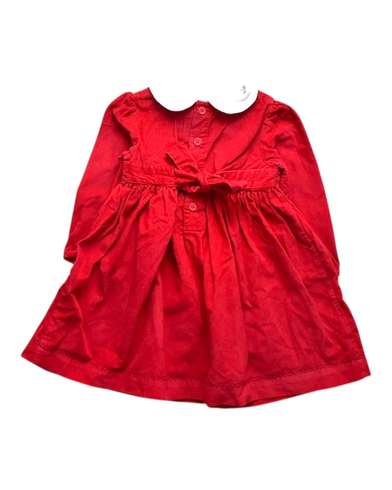 A Red Long Sleeve Dresses from Jojo Maman Bébé in size 6-12M for girl. (Back View)