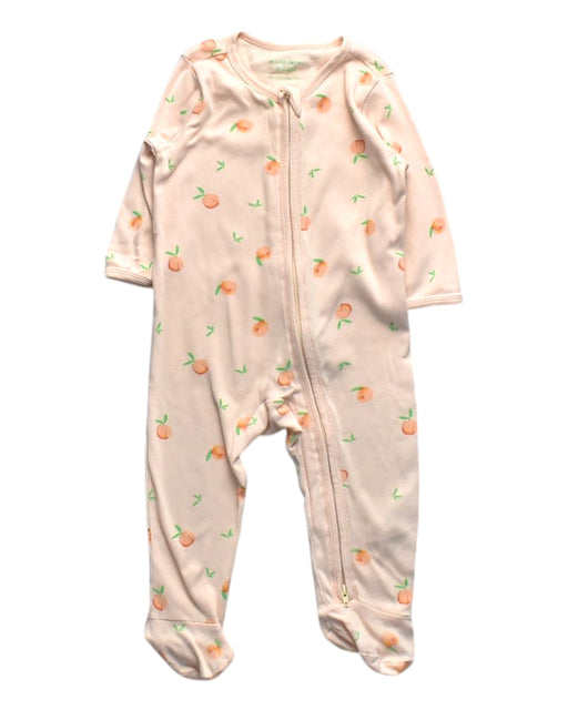A Peach Onesies from Le Petit Society in size 6-12M for girl. (Front View)