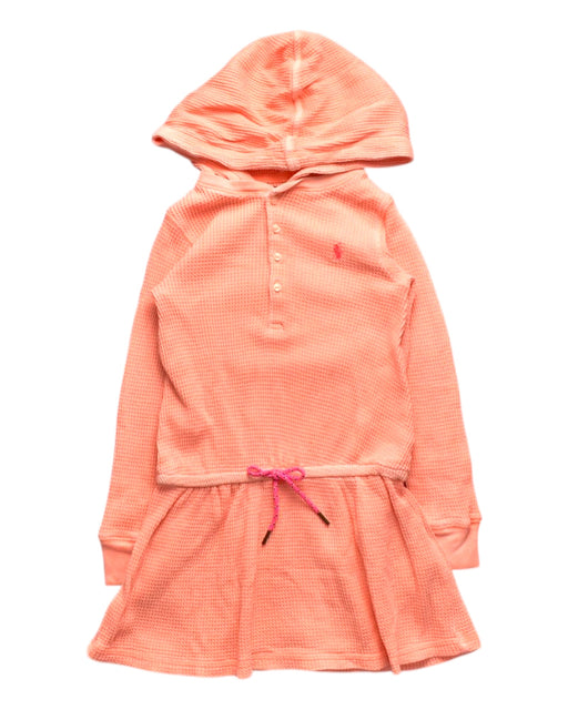 A Peach Sweater Dresses from Ralph Lauren in size 5T for girl. (Front View)