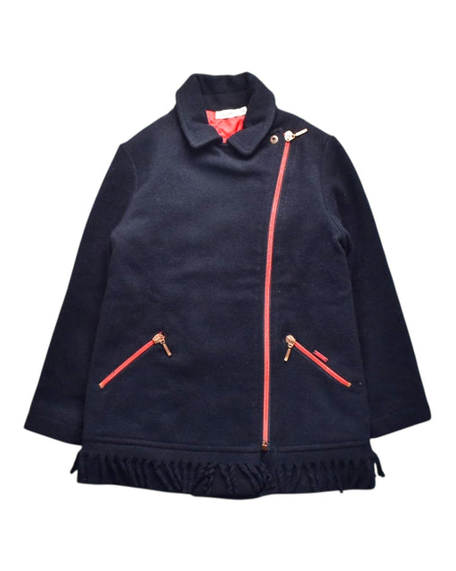 A Navy Coats from Junior Gaultier in size 6T for girl. (Front View)