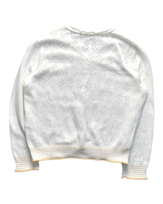 A White Cardigans from Bonpoint in size 4T for girl. (Back View)