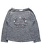 A Grey Long Sleeve Tops from Petit Bateau in size 6T for girl. (Front View)