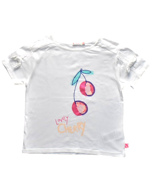 A White Short Sleeve Tops from Billieblush in size 4T for girl. (Front View)