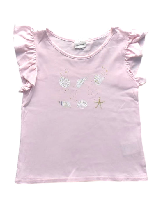 A Pink Short Sleeve Tops from Carrément Beau in size 4T for girl. (Front View)