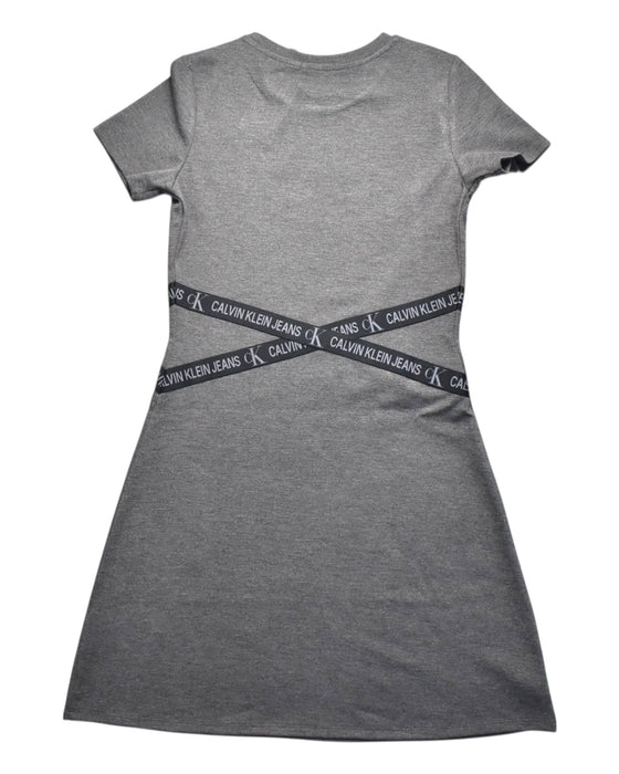 A Grey Short Sleeve Dresses from Calvin Klein in size 14Y for girl. (Back View)