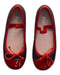 A Navy Flats from Pretty Ballerinas in size 5T for girl. (Back View)