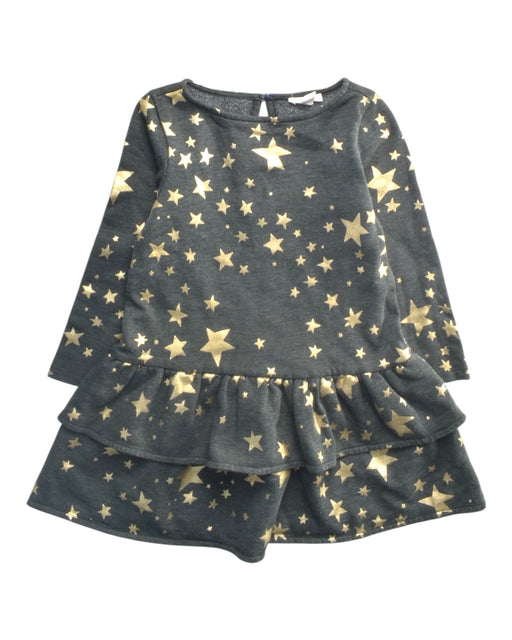 A Grey Long Sleeve Dresses from Crewcuts in size 4T for girl. (Front View)