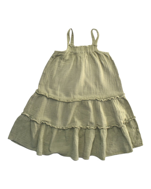 A Green Sleeveless Dresses from Seed in size 2T for girl. (Front View)