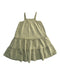 A Green Sleeveless Dresses from Seed in size 2T for girl. (Back View)