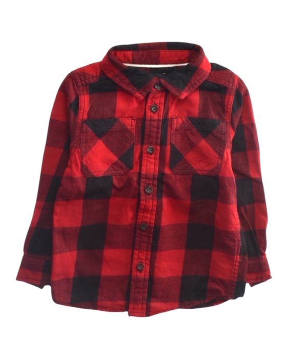 A Red Long Sleeve Shirts from Roots in size 4T for boy. (Front View)