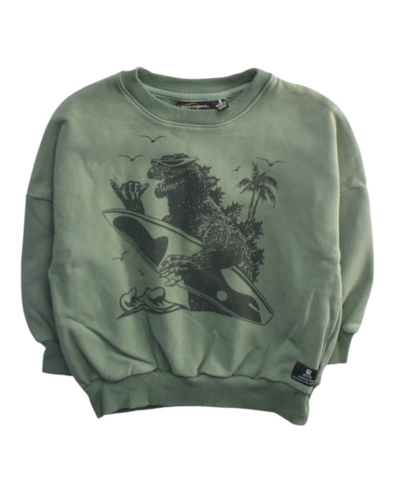 A Green Crewneck Sweatshirts from RockYourBaby in size 3T for boy. (Front View)