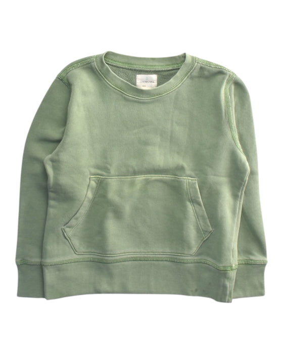 A Green Crewneck Sweatshirts from Crewcuts in size 4T for boy. (Front View)