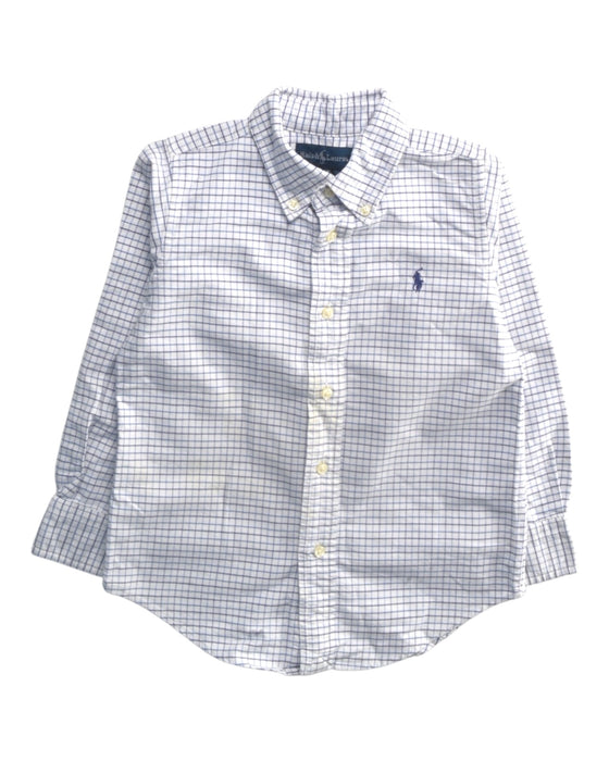 A White Long Sleeve Shirts from Ralph Lauren in size 4T for boy. (Front View)