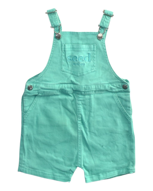 A Teal Overall Shorts from Seed in size 18-24M for boy. (Front View)