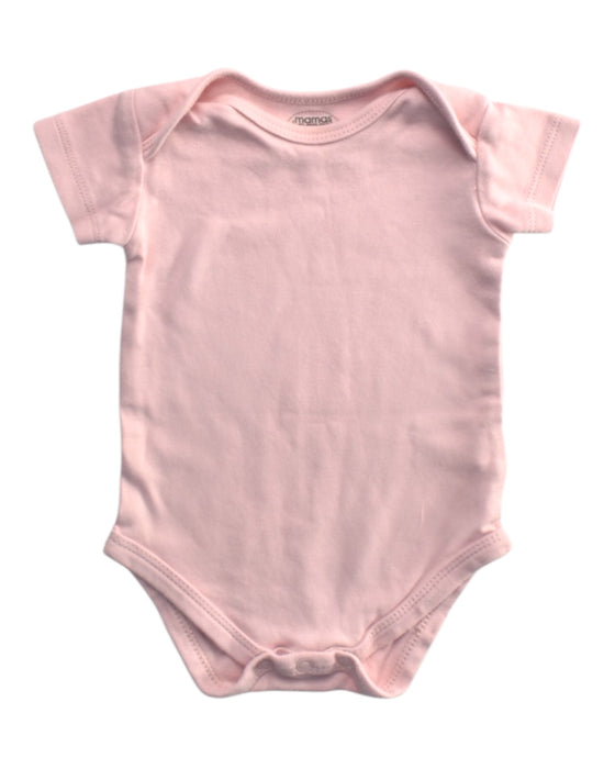 A Pink Short Sleeve Bodysuits from Mamas & Papas in size 3-6M for girl. (Front View)