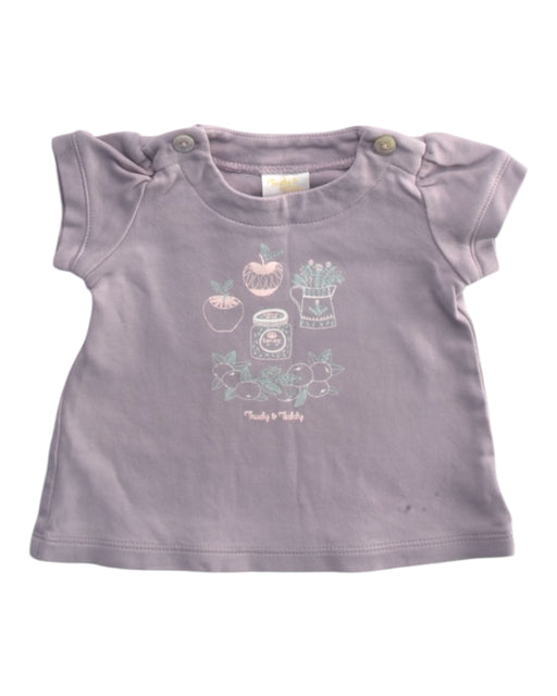 A Purple Short Sleeve Tops from Trudy & Teddy in size 0-3M for girl. (Front View)