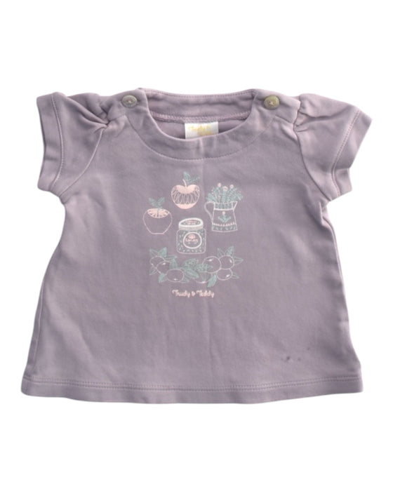 A Purple Short Sleeve Tops from Trudy & Teddy in size 0-3M for girl. (Front View)