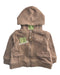 A Brown Zippered Sweatshirts from Cadet Rousselle in size 3-6M for boy. (Front View)
