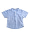 A Blue Short Sleeve Shirts from Chateau de Sable in size 6-12M for boy. (Front View)
