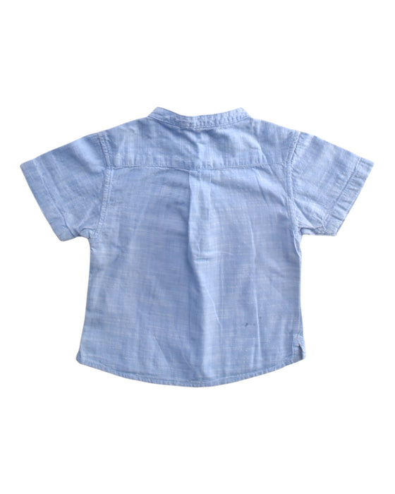 A Blue Short Sleeve Shirts from Chateau de Sable in size 6-12M for boy. (Back View)