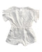A White Short Sleeve Rompers from Gingersnaps in size 3-6M for girl. (Back View)