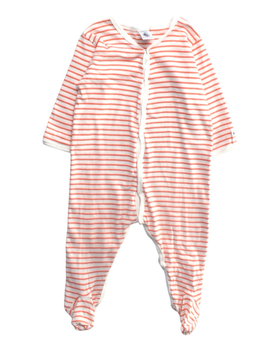 A Pink Onesies from Petit Bateau in size 6-12M for boy. (Front View)