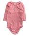 A Pink Long Sleeve Bodysuits from Petit Bateau in size 3-6M for girl. (Front View)