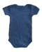A Blue Short Sleeve Bodysuits from Petit Bateau in size 3-6M for boy. (Back View)