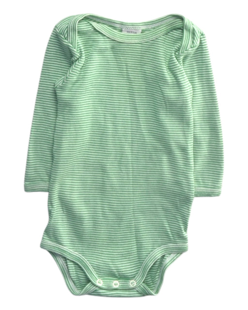 A Green Long Sleeve Bodysuits from Petit Bateau in size 3-6M for boy. (Front View)