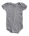 A Navy Short Sleeve Bodysuits from Petit Bateau in size 0-3M for boy. (Front View)