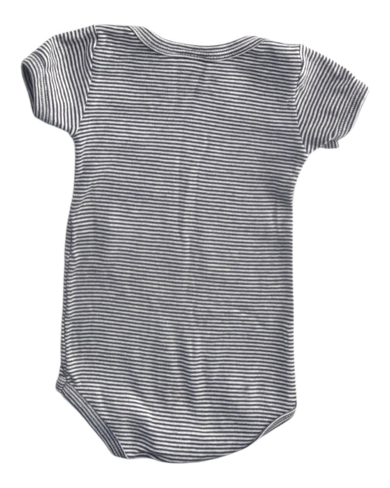 A Navy Short Sleeve Bodysuits from Petit Bateau in size 0-3M for boy. (Back View)
