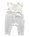 A White Sleeveless Rompers from Genwoo Kids in size 6-12M for girl. (Front View)