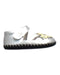 A Silver Booties from pediped in size 12-18M for girl. (Front View)