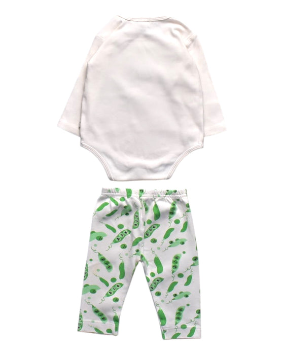 A White Pants Sets from The Bonnie Mob in size 6-12M for boy. (Back View)