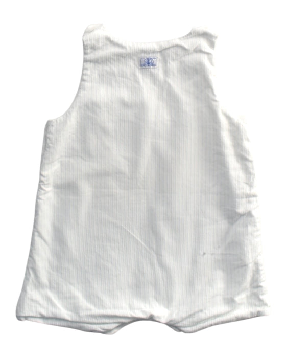 A White Sleeveless Rompers from Petit Bateau in size 3-6M for girl. (Back View)