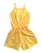 A Yellow Sleeveless Rompers from By the Sea in size 2T for girl. (Front View)
