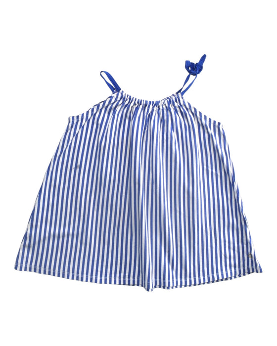 A Blue Sleeveless Dresses from Petit Bateau in size 3T for girl. (Front View)