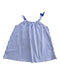 A Blue Sleeveless Dresses from Petit Bateau in size 3T for girl. (Front View)