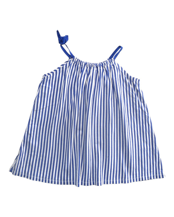 A Blue Sleeveless Dresses from Petit Bateau in size 3T for girl. (Back View)