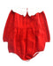 A Red Long Sleeve Rompers from Sam & Louloute in size 3T for girl. (Back View)